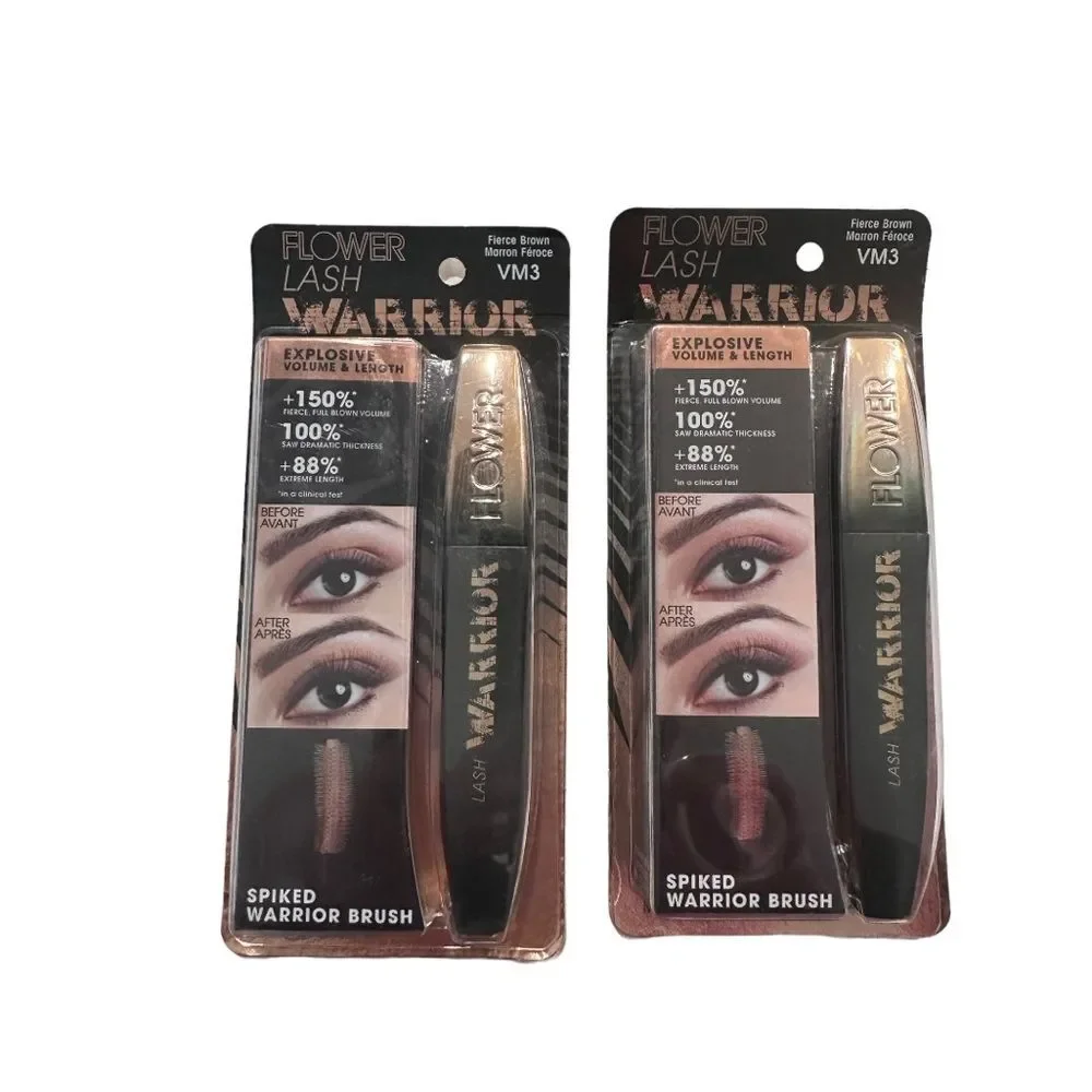 Flower Lash Warrior Mascara VM3 FIERCE BROWN X2 NEW